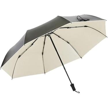 Imagem de Guarda-sol, Dobrável à Prova De Uv Viagem Ultraleve 8 Suporte De Guarda-chuva De Três Dobras Alça De Conforto Protetor Solar Viseira De Sol De Uso Duplo, Grey