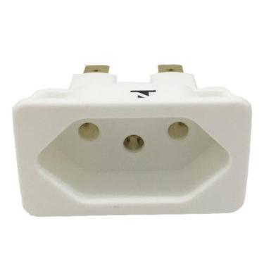Imagem de 40 Tomada Fêmea Branca 3 Pinos 10a Margirius Painel Aparelho