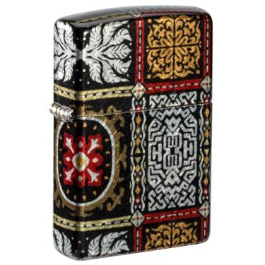 Imagem de Zippo Isqueiro de bolso cromado rolado 540 com padrão de tapeçaria