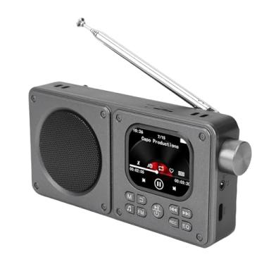 Imagem de Jectse Rádio Digital, Vídeo Radio AM FM 2,01 Polegada MP3 MP4 Player 5.4 Alto -falante, Rádio Recarregável Portátil Com Fone de Ouvido