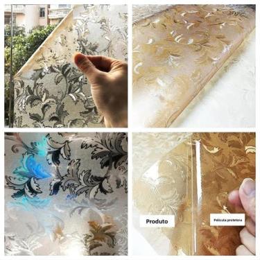 Imagem de Filme De Janela De Vidro Fosco Adesivo Estático Bloqueador De UV Remov