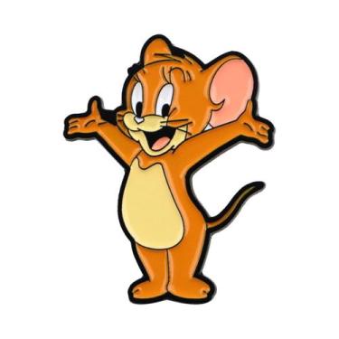 Imagem de Broches De Esmalte De Gato E Rato De Anime Para Crianças, Distintivo D