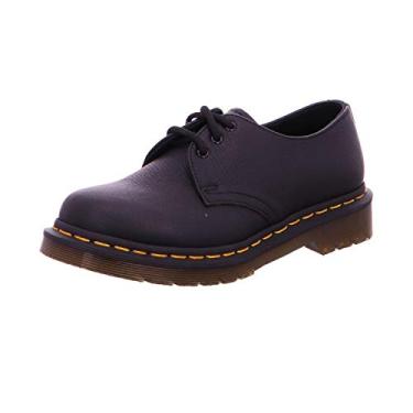 Imagem de Mocassim feminino Dr. Martens 1461 W, Black Virginia, 6 Women/5 Men