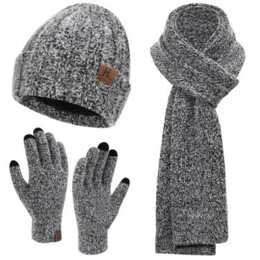 Imagem de Conjunto de inverno FZ FANTASTIC ZONE, gorro, luvas, cachecol feminino