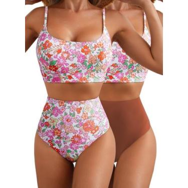 Imagem de Biquíni Herseas, 2 peças, cintura alta, reversível