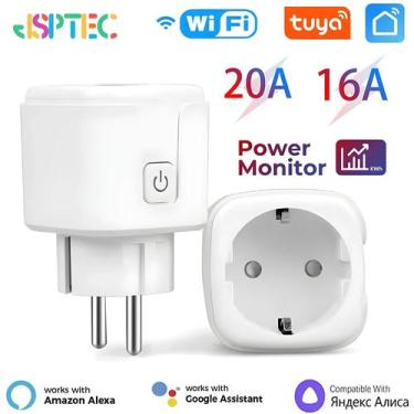 Imagem de Tomada Inteligente EU16A/20A Plug Wifi Inteligente Monitoramento De En