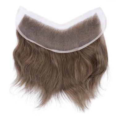 Imagem de LLWear Peruca de cabelo frontal de renda francesa para homens com sistema de substituição em forma de V natural peruca para homens cabelo humano #7