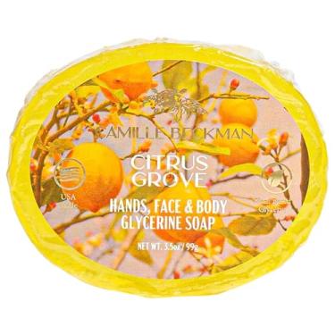 Imagem de Camille Beckman, Sabonete em barra de glicerina perfumado Citrus Grove para mãos, rosto e corpo, 100 ml