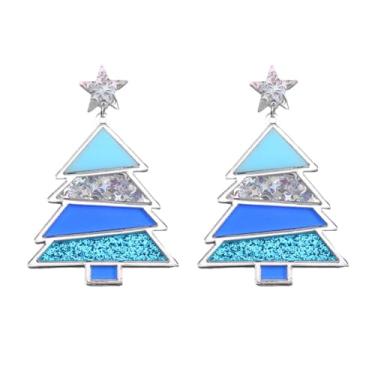 Imagem de Brincos de caminhão de árvore de Natal de acrílico com personalidade única, feitos à mão, leves, criativos, desenhos animados, brincos pendentes de árvore de Natal, joias para mulheres, crianças, adolescentes, presentes de festival, Metal, n/p