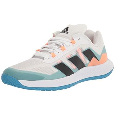 Imagem de adidas Tênis de corrida masculino Forcebounce 2.0, Branco/Preto/Azul Pulso, 7.5