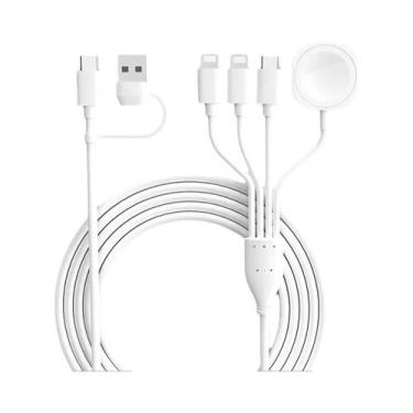 Imagem de Cabo De Carregamento Universal 4 Em 2 USB C Para Apple Watch iPhone 15