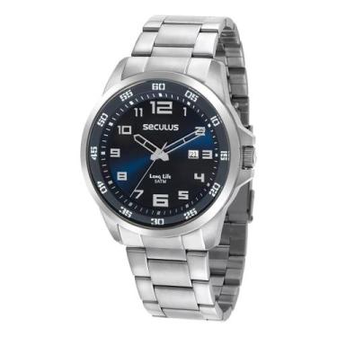 Imagem de Relógio Seculus Masculino Prateado Original prova d'água