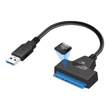 Imagem de 2X Adaptador Sata 3 Para Ssd Ou Hd Externo 2.5 Usb 3.0 Cabo