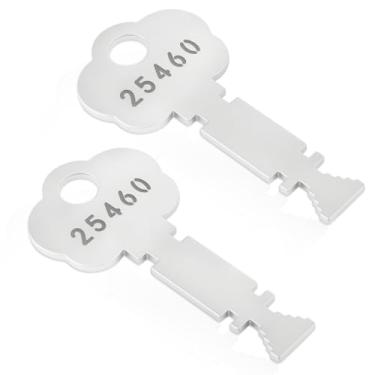 Imagem de Chave de caixa de alarme de incêndio 25460 - para caixa de alarme de incêndio Gamewell, elevador e entrada de emergência (pacote com 2) | Chave de árvore de Natal de aço inoxidável resistente |