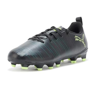 Imagem de PUMA Tênis unissex infantil Future Play Firme, chuteira artificial de futebol, Preto-efervescente Terrain verde-claro Ah25, 13 Big Kid