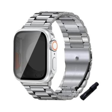 Imagem de Pulseira De Aço Inoxidável Para Apple Watch 45mm 41mm 40mm 44mm Bracel