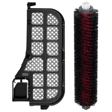 Imagem de 2 conjuntos de filtros de água para estação de sucção com peneira removível, peças de reposição compatíveis com S8 Pro Ultra para aspirador de pó Roborock S8 Pro, 2 filtros de água, 1 escova de