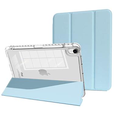 Imagem de MYGROO Capa para iPad Air 11 polegadas M3/2 (2025/2024), iPad Air 5ª geração 2022 com porta-lápis, capa 2020 Air 4ª geração, capa inteligente fina com capa transparente para iPad Air 6, transparente