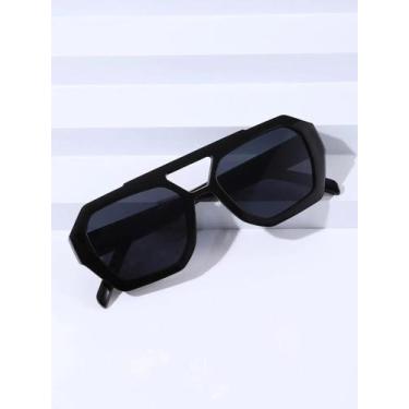 Imagem de Óculos de Sol Retrô com Armação Irregular Dupla - Estilo Europeu e Ame