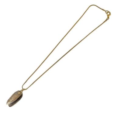 Imagem de Colar Corrente Pingente Concha Luxo 3,5 Cm Dourado