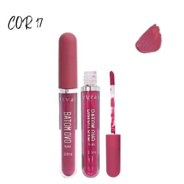 Imagem de Batom LÍquido Matte Ovo Alta Fixação Pigmentação Vivai 2,5ml, Cor17