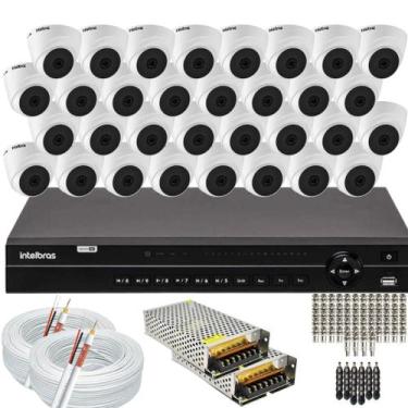 Imagem de Kit Cftv 32 Câmeras Segurança Intelbras Dvr 32 Canais MHDX 1232 Alta R