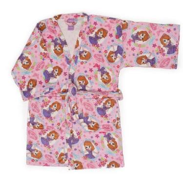 Imagem de Roupão Infantil Velour P Princesa Sofia Dohler