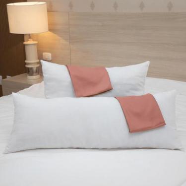 Imagem de Travesseiro Criança 45x65cm Mais Body Pillow Infantil 35x90cm Com 2 Ca