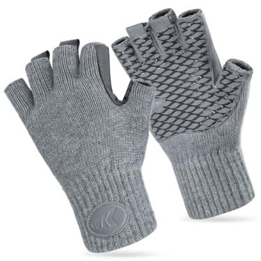 Imagem de KastKing Bully Luvas de pesca de lã sem dedos, luvas quentes para clima frio para pesca no gelo, luvas de inverno para mulheres e homens