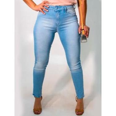 Imagem de Calça Skinny Jeans Délavé Feminina Cintura Alta Anticorpus-Feminino
