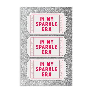 Imagem de Stupell Industries Arte de parede em tela My Sparkle Era Ticket Stubs, design por Lettered and Lined, 24 x 16