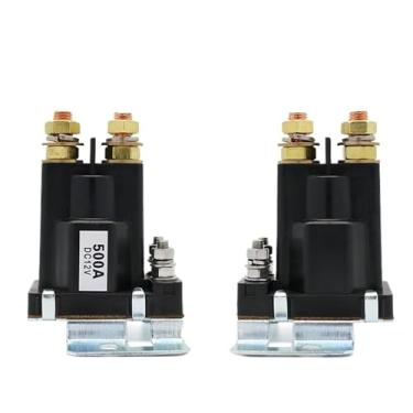 Imagem de NHJLFKSA Relé de partida de bateria dupla 4 pinos grande corrente 500A 12V 24VDC interruptor de alimentação do carro, relé de partida, contator de partida automático corrente pesada (500A 24V CC)