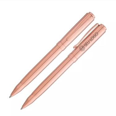 Imagem de Caneta Personalizada Crown Baron Esferográfica Elegante Gravação Nome Presentear Luxo (Rose)