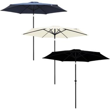 Imagem de Ombrelone Central Articulado de Alumínio 2,70 metros com Manivela Importway IWOBCA-270