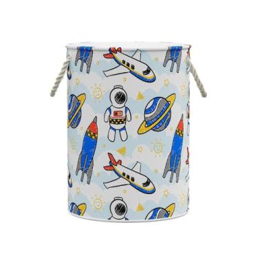 Imagem de Cesto De Roupa Suja ou Brinquedos Organizador Tecido com Alça Dobrável