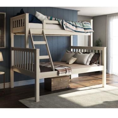 Imagem de Beliche com Cama de Casal Madeira Macica Saraiva