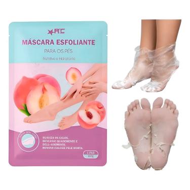 Imagem de Máscara Para Pés Pêssego Esfoliante Nutritivo Hidratante