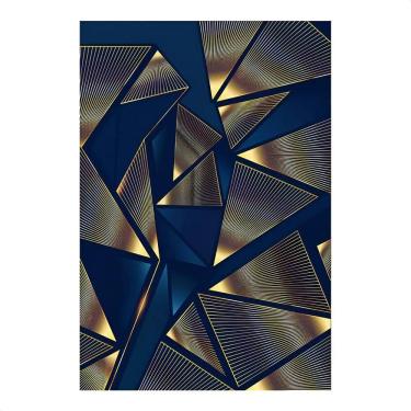 Imagem de Painel De Festa Retangular Aniversário Subl Geométrico Azul