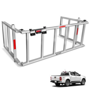 Imagem de Extensor De Caçamba S10 CD 2012 a 2025 Rampa Prata Reforçado 350kg