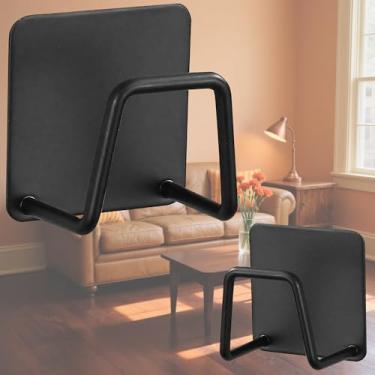 Imagem de Suporte de esponja de aço inoxidável para pia de cozinha – Pacote com 2 suportes de esponja SUS304 pretos à prova de ferrugem com design de drenagem – Organizador de parede ou superfície para