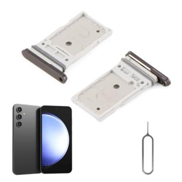 Imagem de 2 peças de bandeja de cartão SIM para Samsung Galaxy S23 S911U S911U1 suporte para cartão SIM de substituição para Samsung Galaxy S23 Plus S916U S916U1 com pino de ejeção aberto