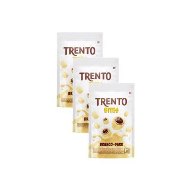 Imagem de Kit 3 Chocolate Trento Bites Branco Dark 120g