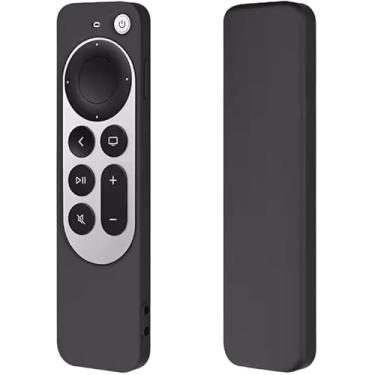 Imagem de Capa protetora para Apple TV Siri Remote - Capa de silicone para Apple TV 4K / HD Siri Remote Controller (2ª geração) / 3ª geração - preta