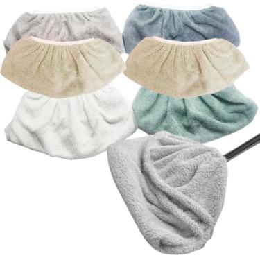 Imagem de Kit com 6 Panos Multiuso Pano De Chão em Microfibra para Vassouras Esfregão ou Rodo Com Elástico