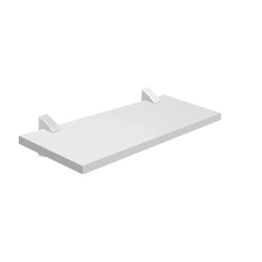 Imagem de PRAT.K Prateleira Reta Madeira Branca 20x40cm - Suporte Plástico - Organizador de Parede (Concept)