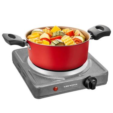 Imagem de Fogão Elétrico Pratic 1 Bocas Portátil 127V Prático e compacto Com Con