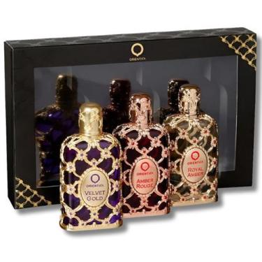 Imagem de Kit Perfume Árabe Orientica Velvet Gold, Amber Rouge e Royal Amber Eau