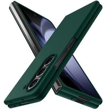 Imagem de DNTMZIN Capa para Samsung Galaxy Z Fold5 5G, ultrafina fosca à prova de choque PC rígido com aderência antiderrapante proteção total capa protetora verde pinho 010-ZFOLD5-19