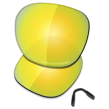 Imagem de SAUCER Lentes de reposição premium e protetores de nariz para óculos de sol Oakley Low Key OO9433 High Defense - ouro 24K polarizado