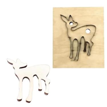 Imagem de YJIUYUANQ Molde de artesanato de couro - Design de veado e ferramenta de corte de perfurador de madeira, tamanho 85 x 110 mm, perfeito para projetos de couro DIY